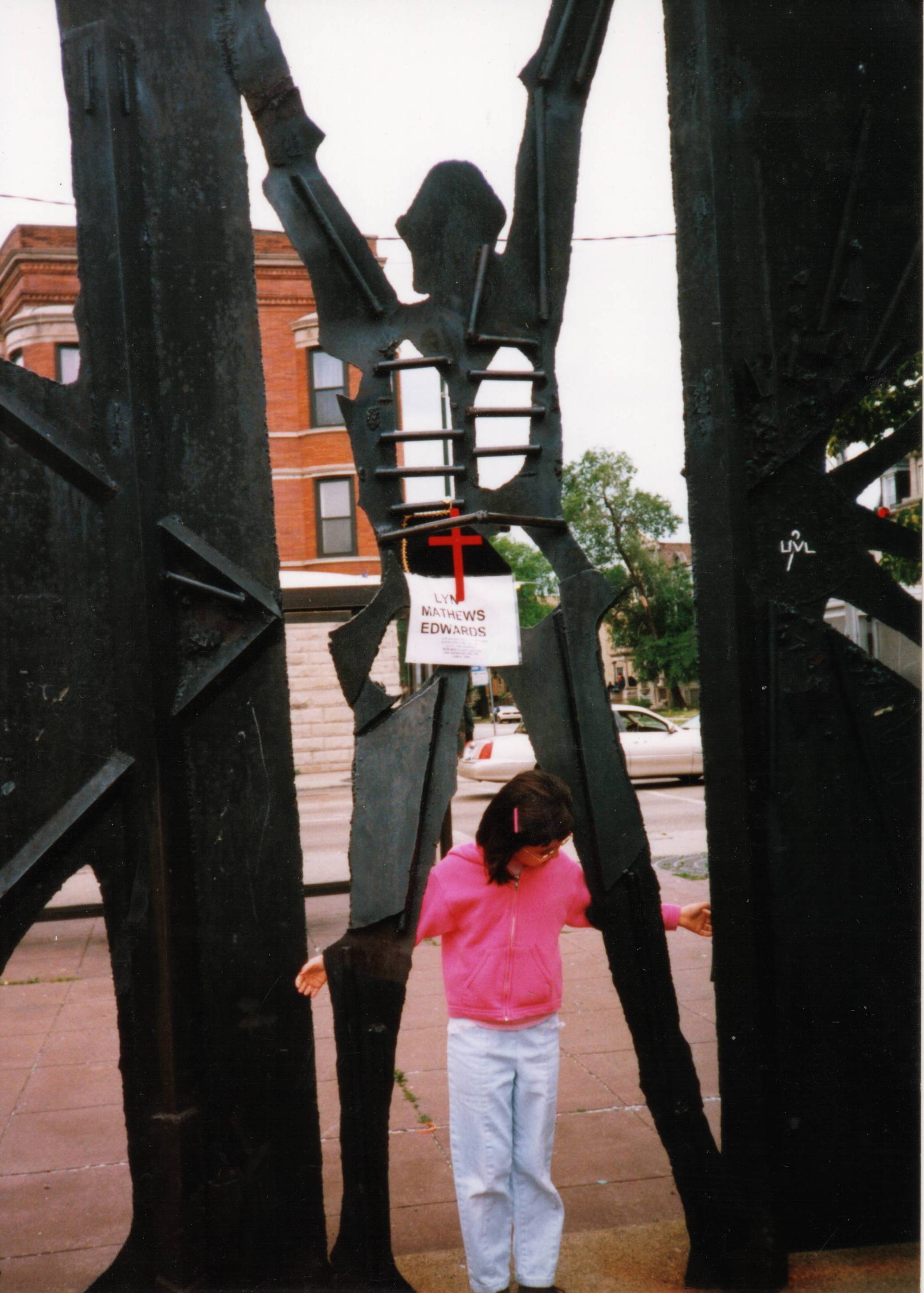 Paula visits the Iron Man.jpg